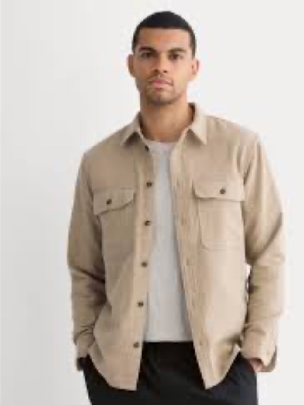 Everlane The Heavyweight Overshirt Jacket Mens Medium Gray 100% Cotton